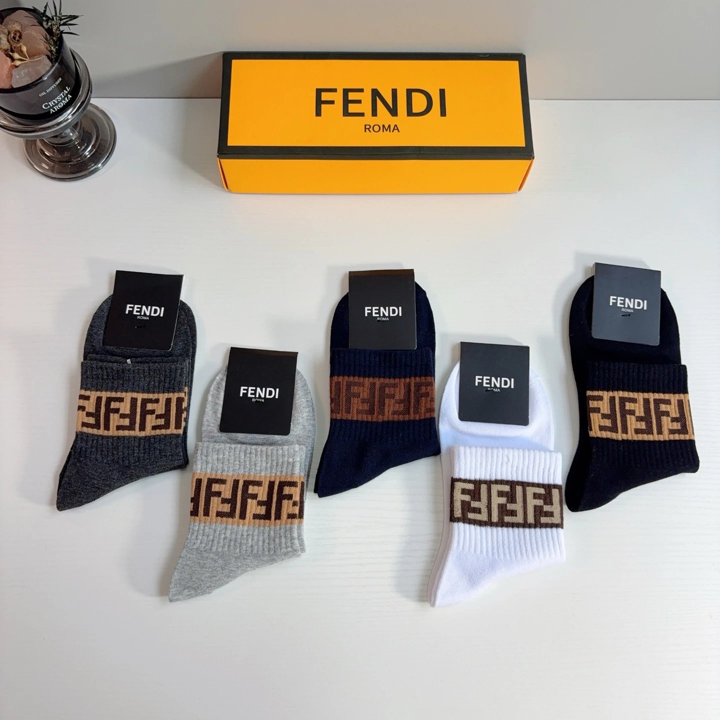 Fendi Crew Cotton Socks Ver.B — Photo 7