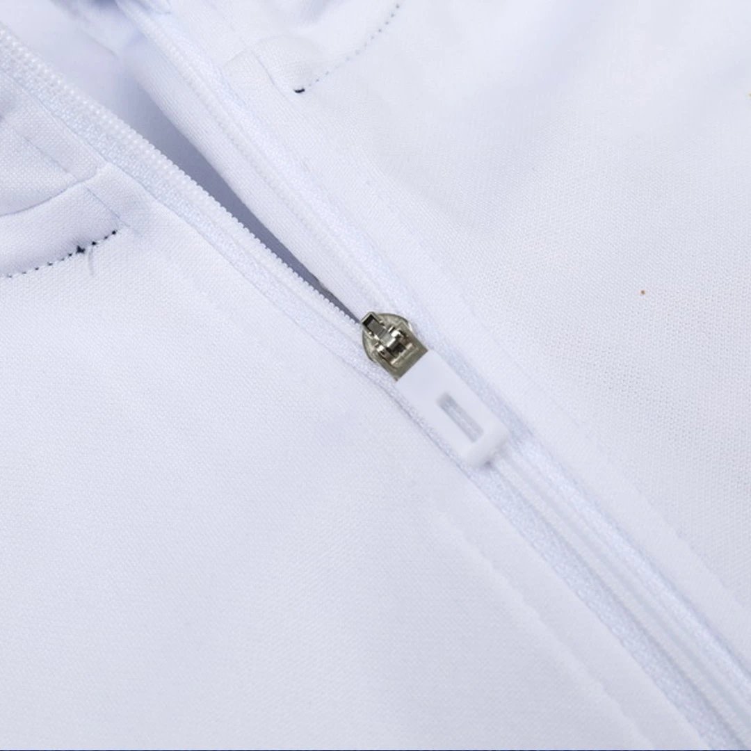 Lyon 2021 Olympique Lyonnais 1 4 Zip Tracksuit 22 Kids White — Photo 3