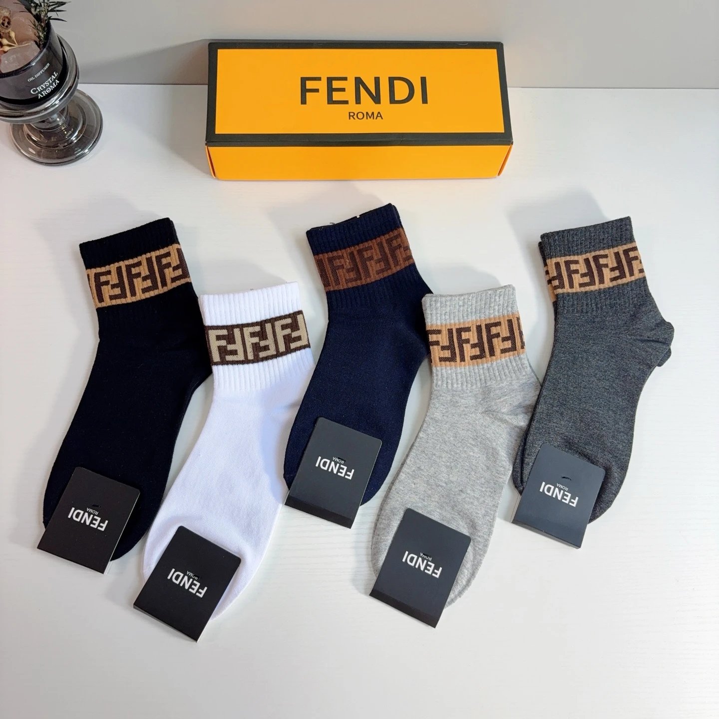 Fendi Crew Cotton Socks Ver.B — Photo 5