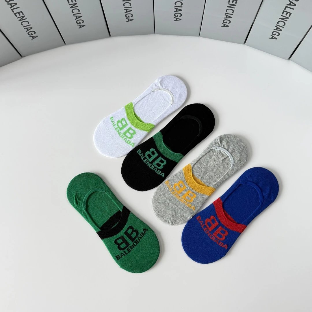 Balenciaga No-Show Socks 5-Pair Box Ver.A — photo 5