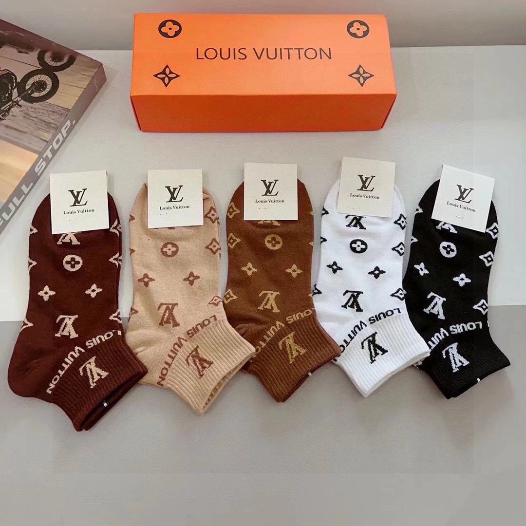 Louis Vuitton Crew Cotton Socks Ver.A — Zdjęcie 4