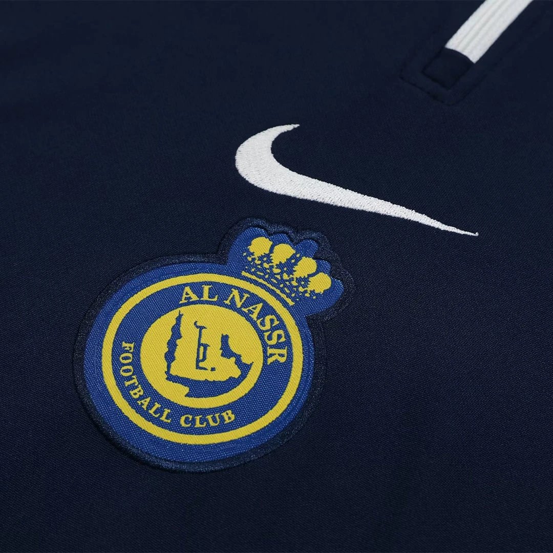 Al Nassr 2023 1 4 Zip Tracksuit 24 Blue Black — Zdjęcie 12