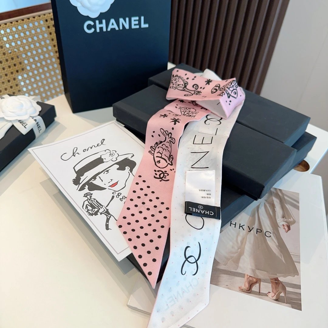 Chanel Silk Hair Ribbon Ver.E — Zdjęcie 9