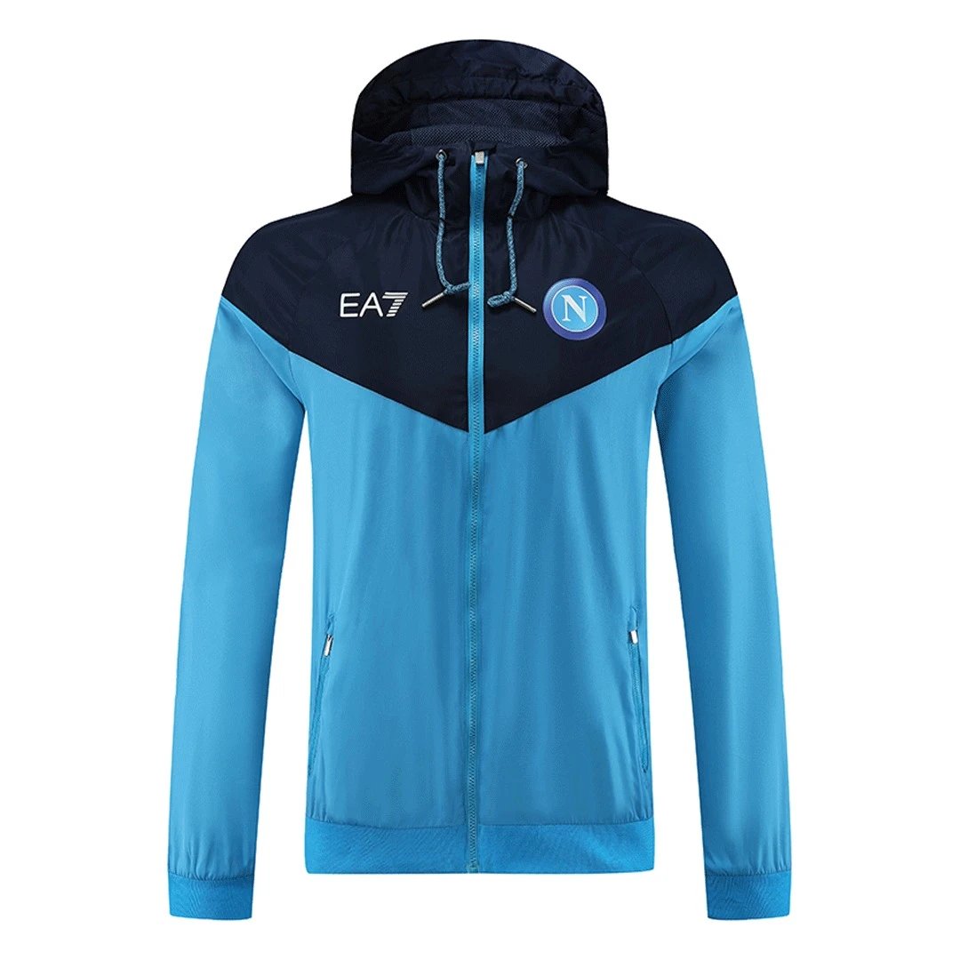 Napoli Hoodie Windbreaker Jacket 2022 23 Blue Black — photo 3