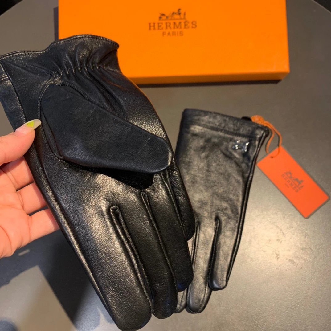 Hermes Lambskin Cashmere Gloves Ver.B — Photo 6