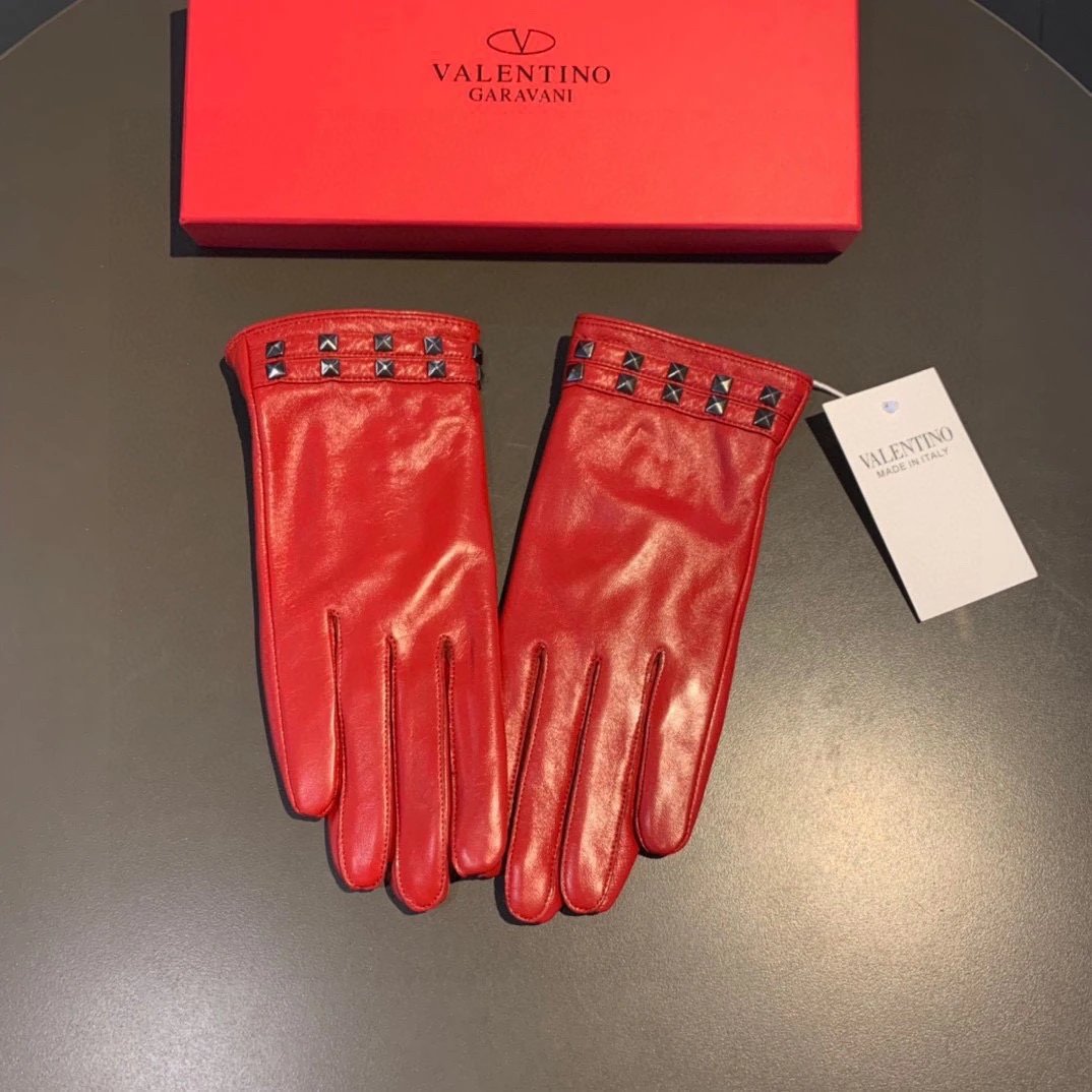 Valentino Lambskin Cashmere Gloves Ver.B — QC