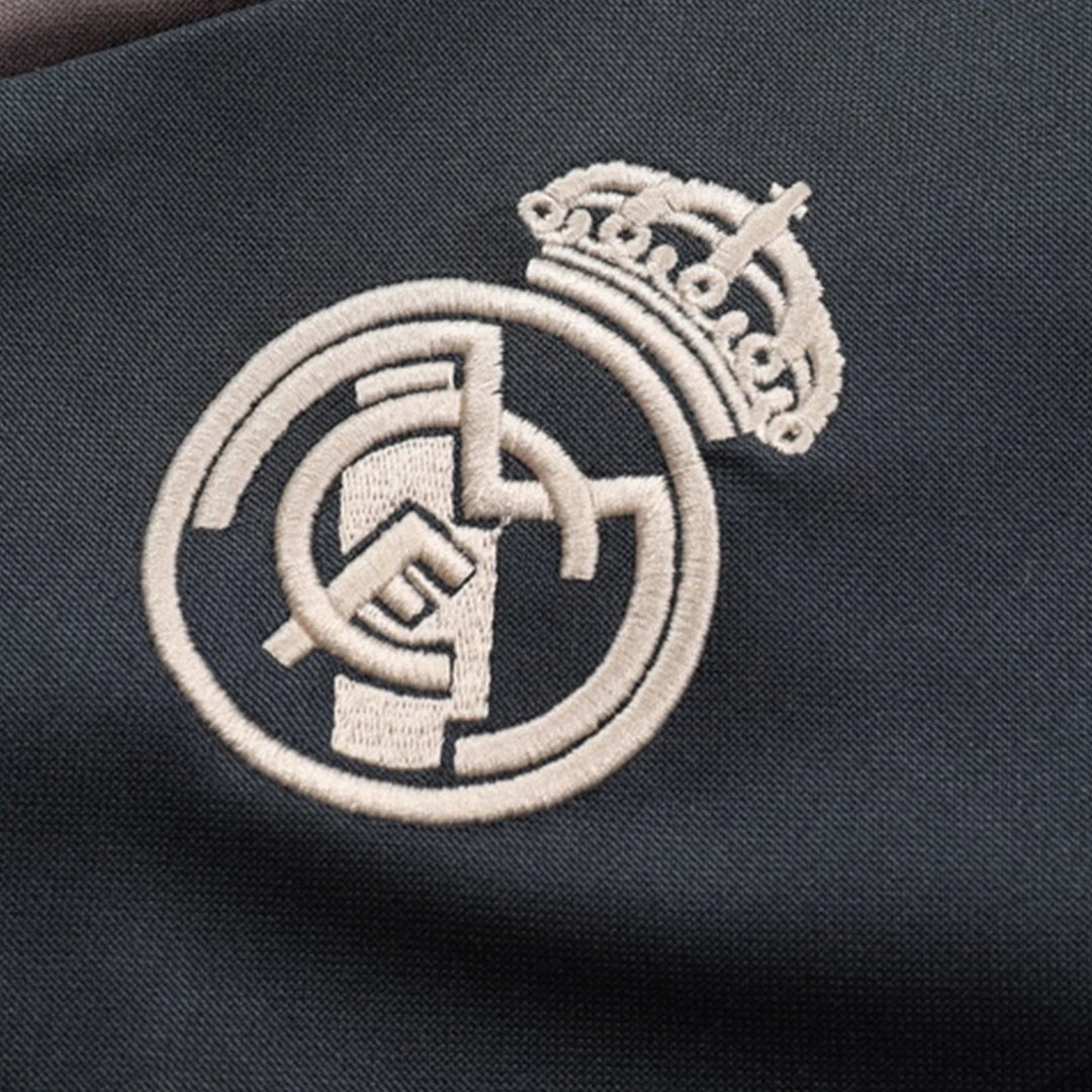 Real Madrid 2024 1 4 Zip Tracksuit 25 Gray — Zdjęcie 18