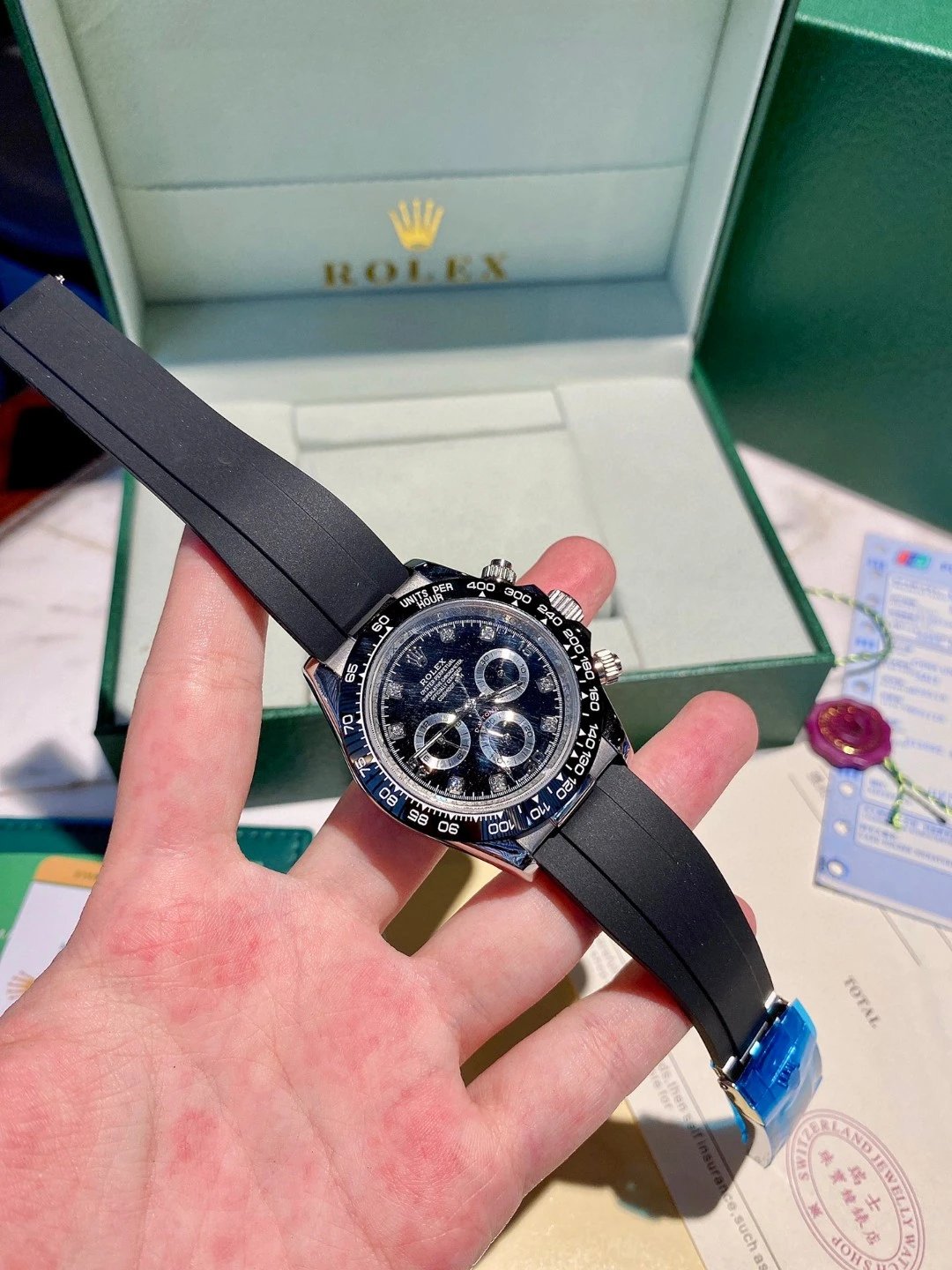Rolex Daytona Black Diamond Automatic Watch — photo 2