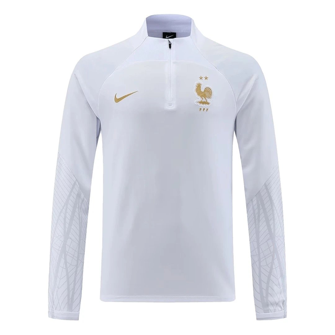 France 1 4 Zip Tracksuit 2022 White — photo 4