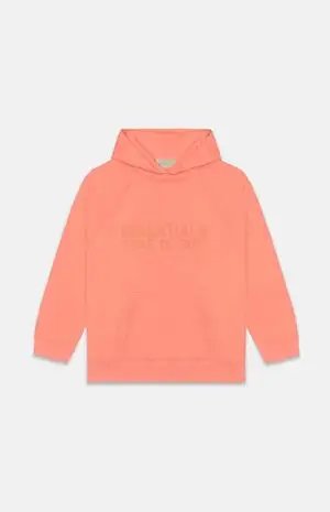 Fear of God Essentials Hoodie Logo Coral