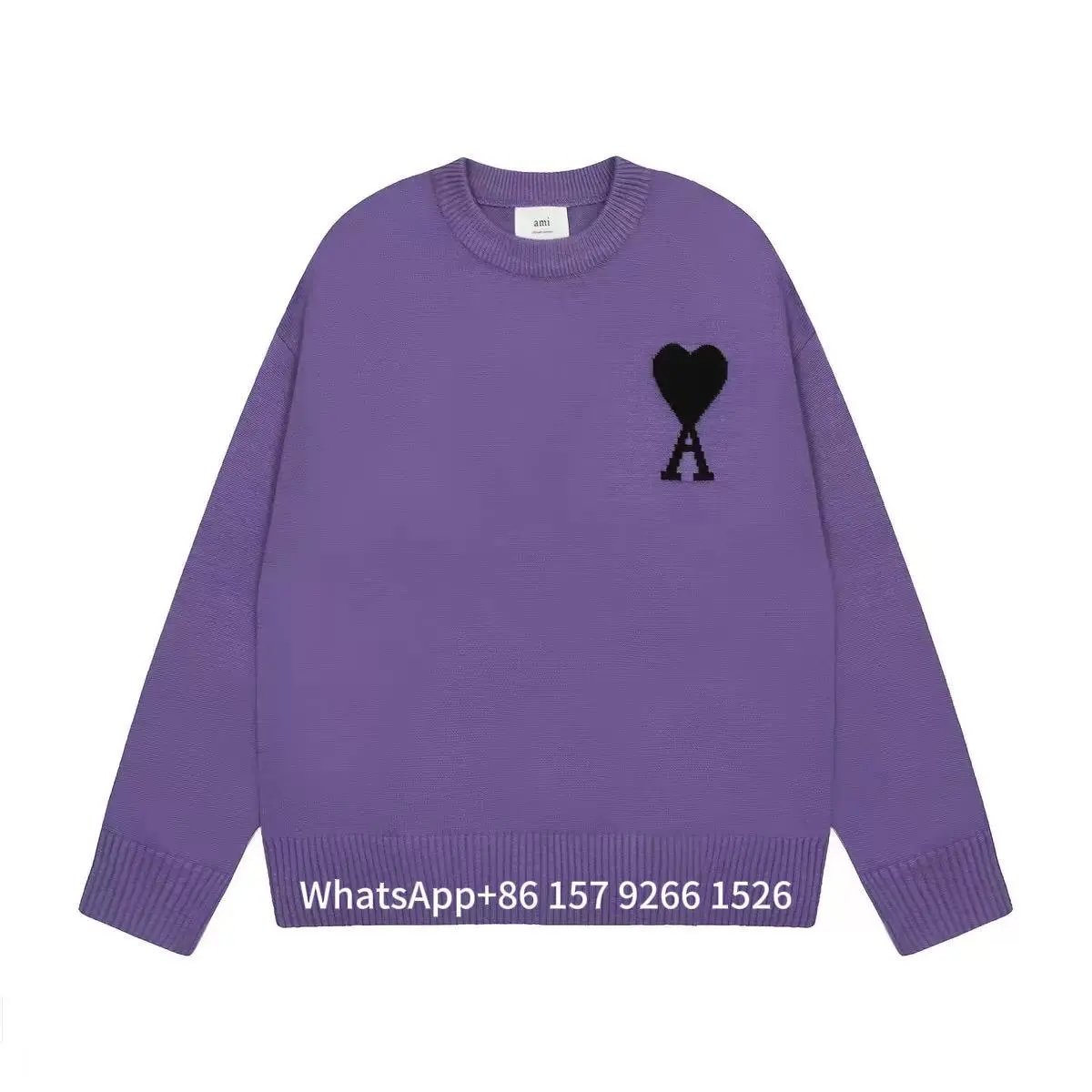 Burberry Hoodies & Sweatshirts Equestrian Knight logo crewneck sweatshirt — purple