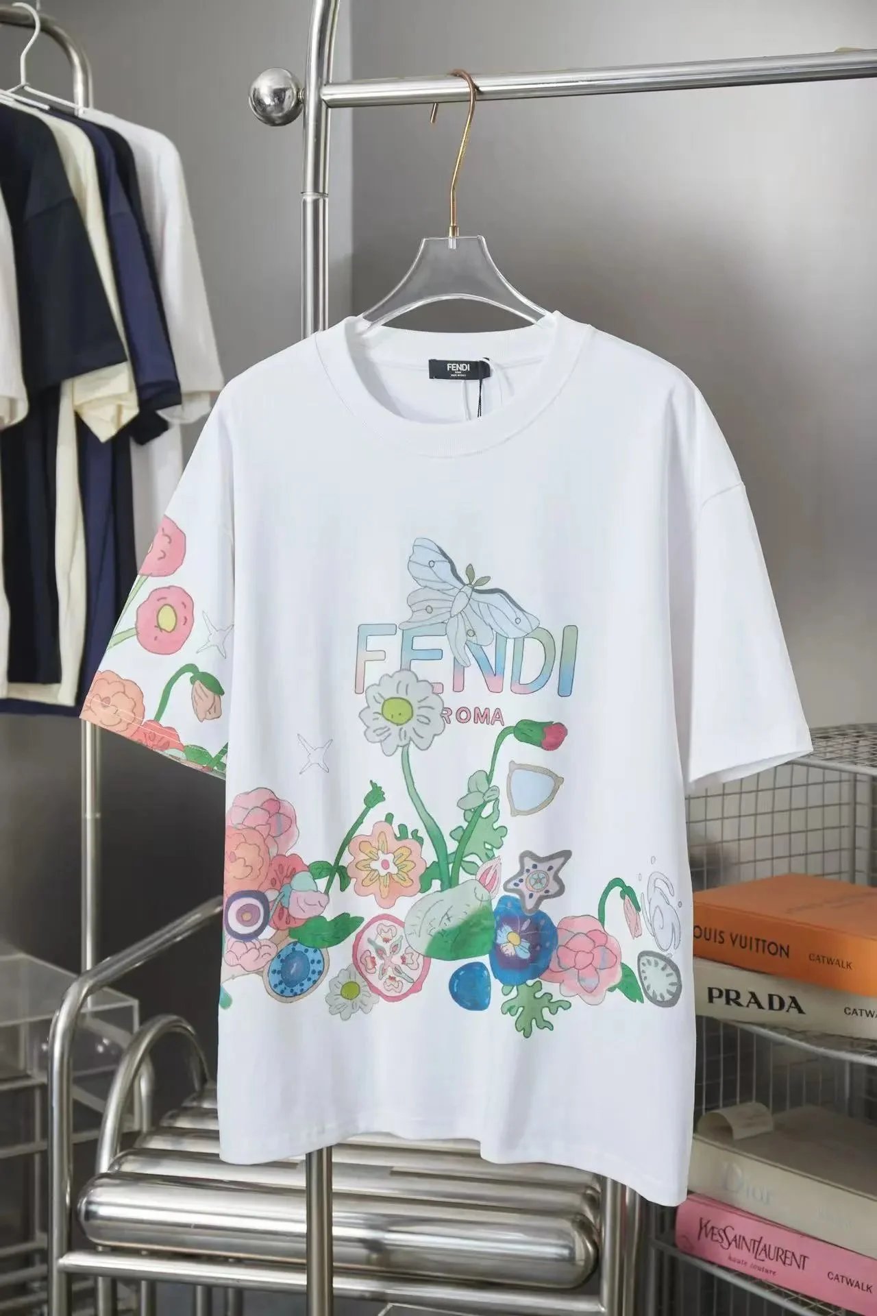 Fendi Flower Print T-Shirt