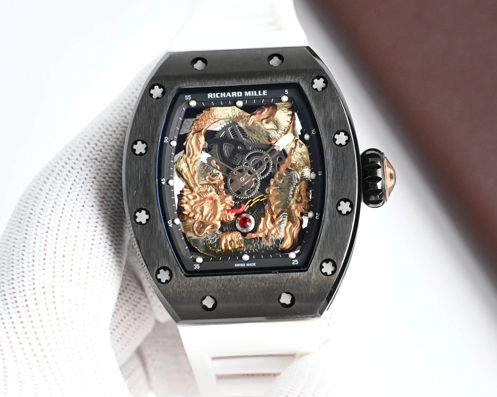 Jackie Chan Series Black Case White Strap