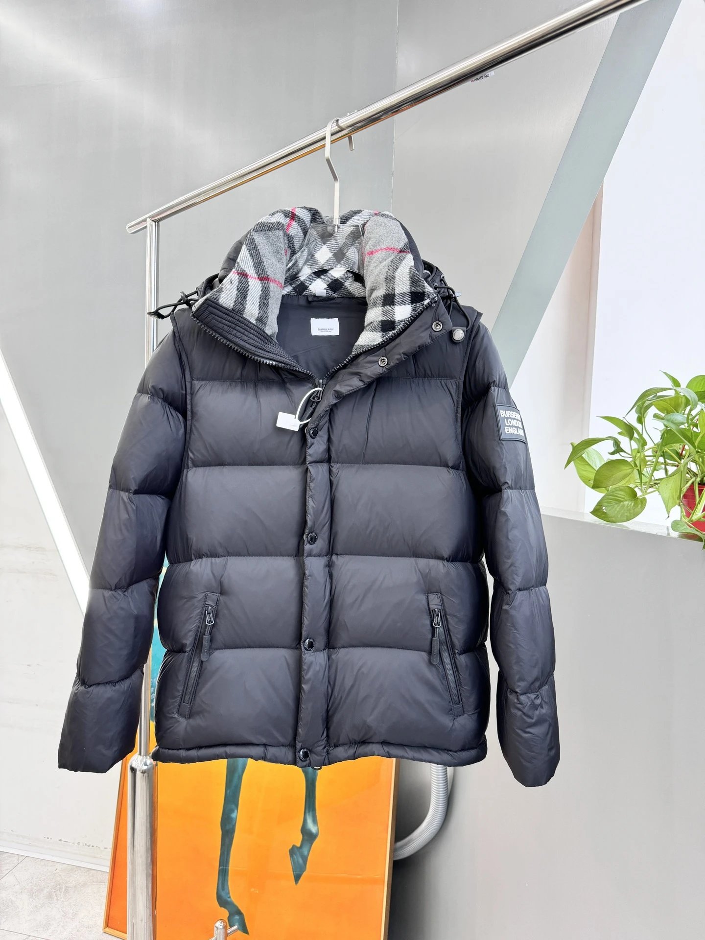 1-Black Detachable Down Jacket