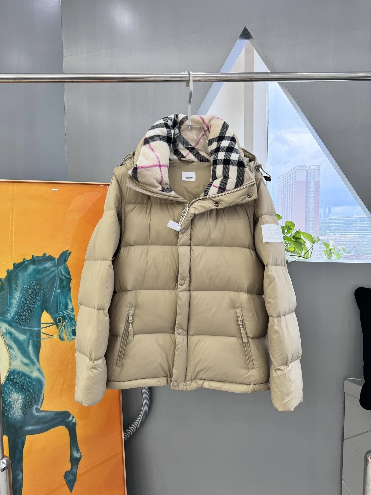 2-Khaki Detachable Down Jacket