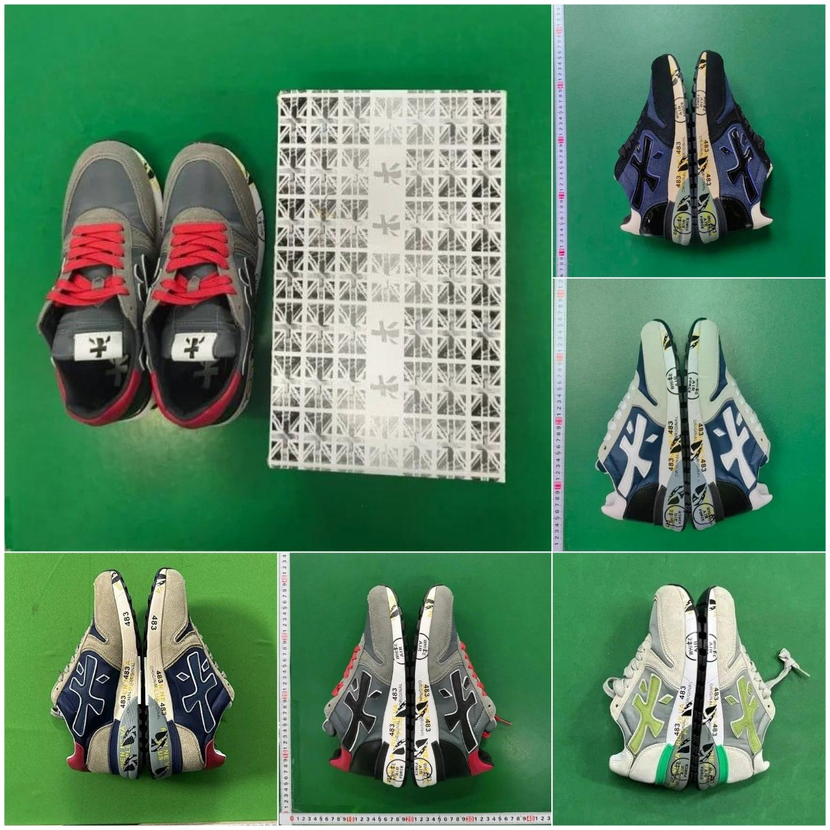 Collection of fashionable casual trendy sneakers