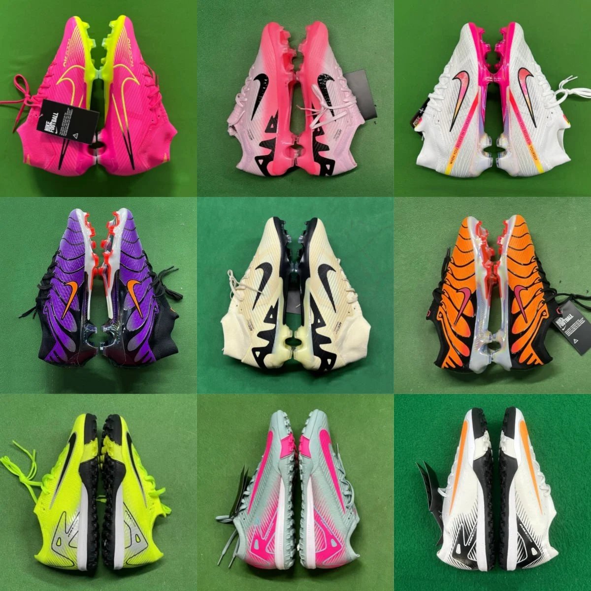High quality fashionable low top waterproof knitted football boots