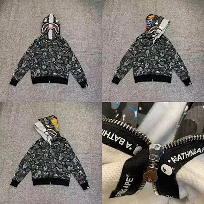 BAPE Shark Full Zip Hoodie Camo