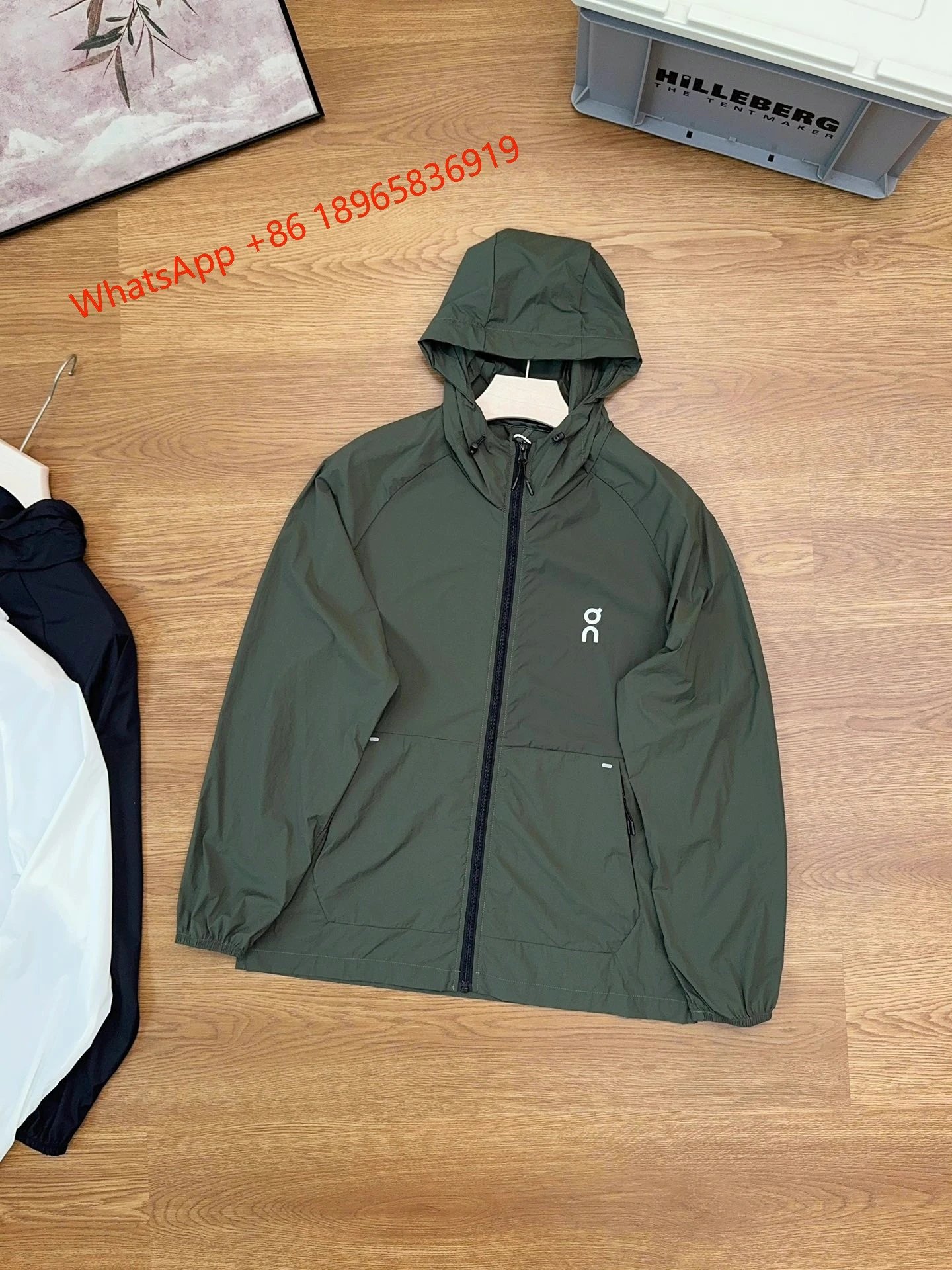 On Jackets Hooded Full-Zip Running Jacket — Green-sun protective clothing