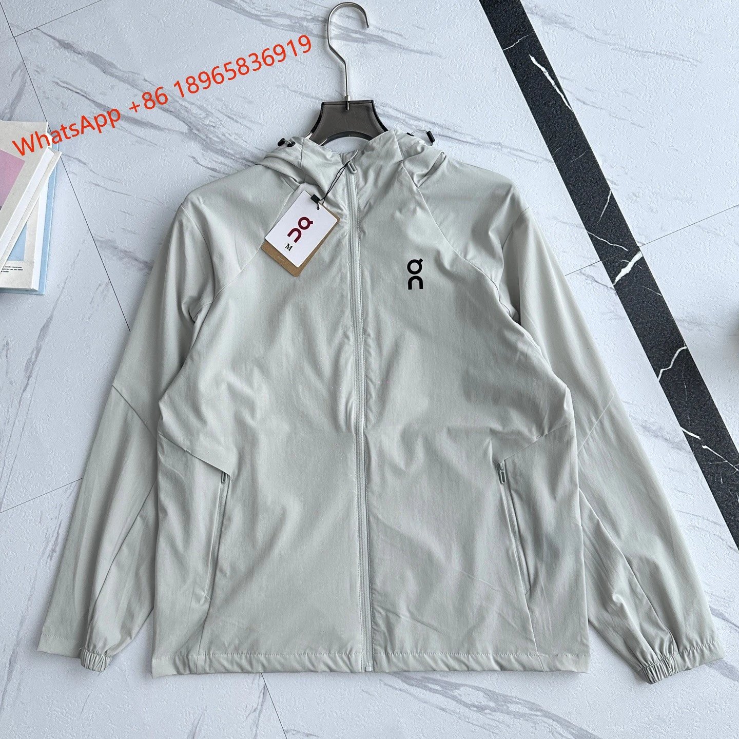 On Jackets Hooded Full-Zip Running Jacket — Gray-1