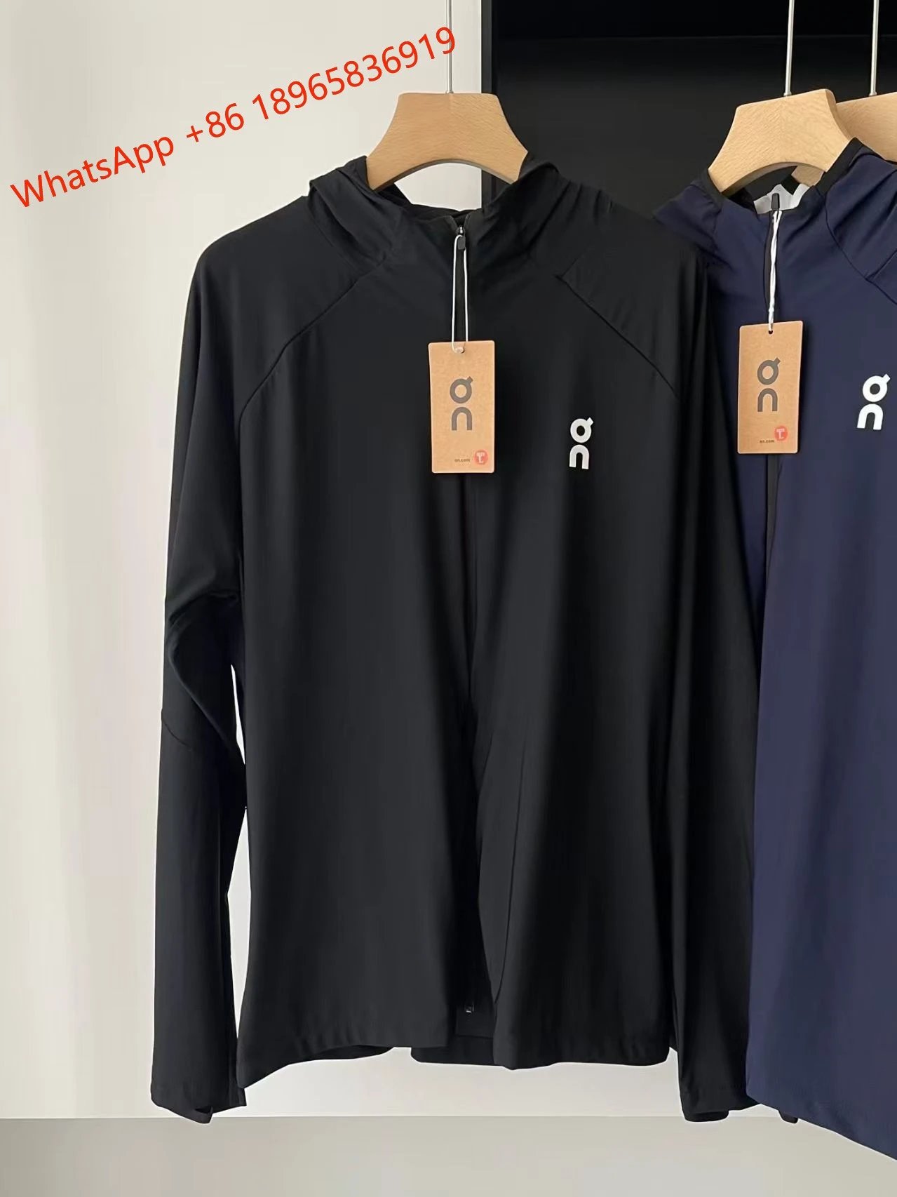 On Jackets Hooded Full-Zip Running Jacket — Black