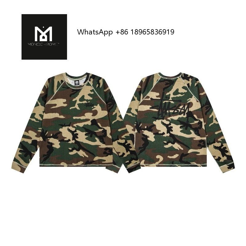 Stüssy Jackets Logo Jacket — waffle woodland camouflage