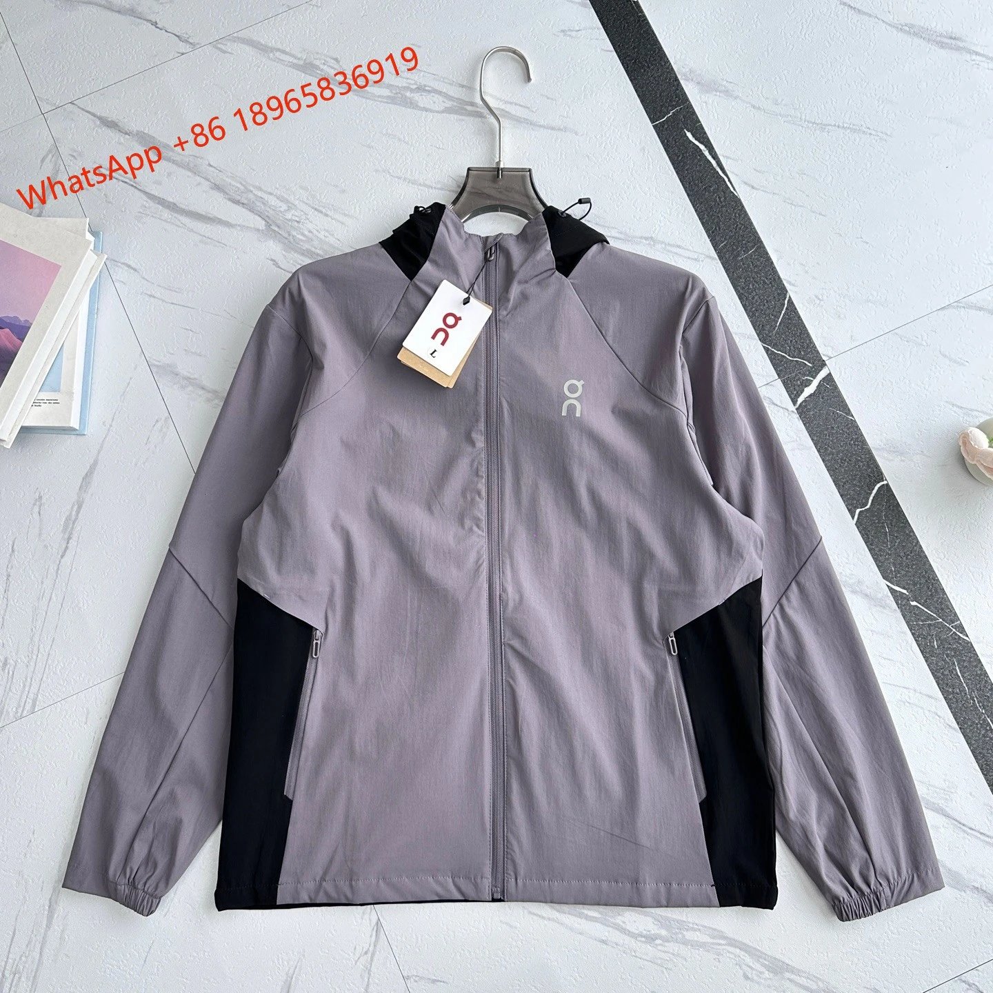On Jackets Hooded Full-Zip Running Jacket — Purple-1
