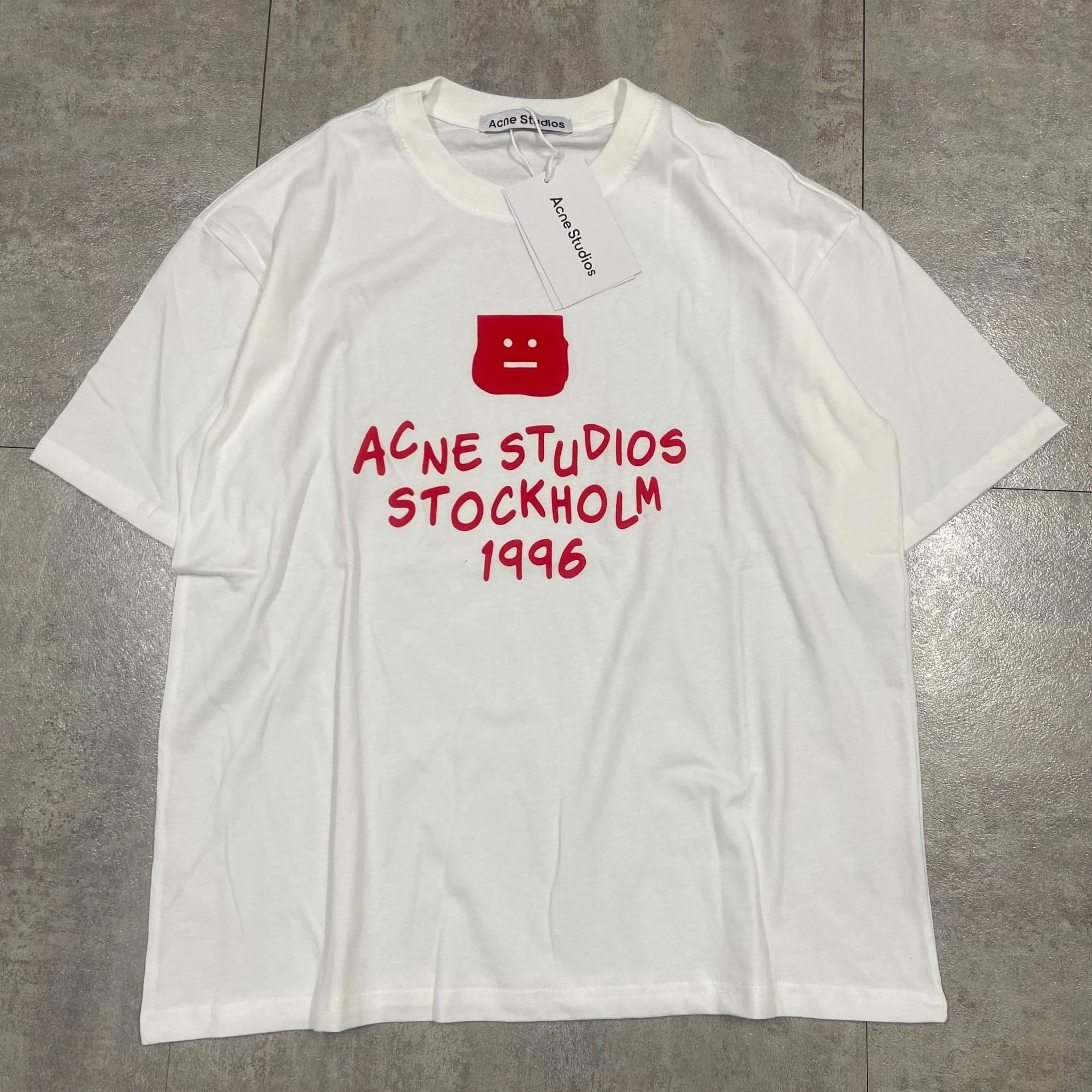 Acne Studios Stockholm 1996 T‑Shirt text with lettering