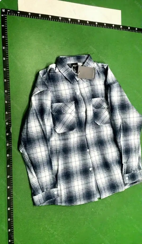 HTTAOSUP Shirts Plaid Long-Sleeve Button-Up Shirt image 7