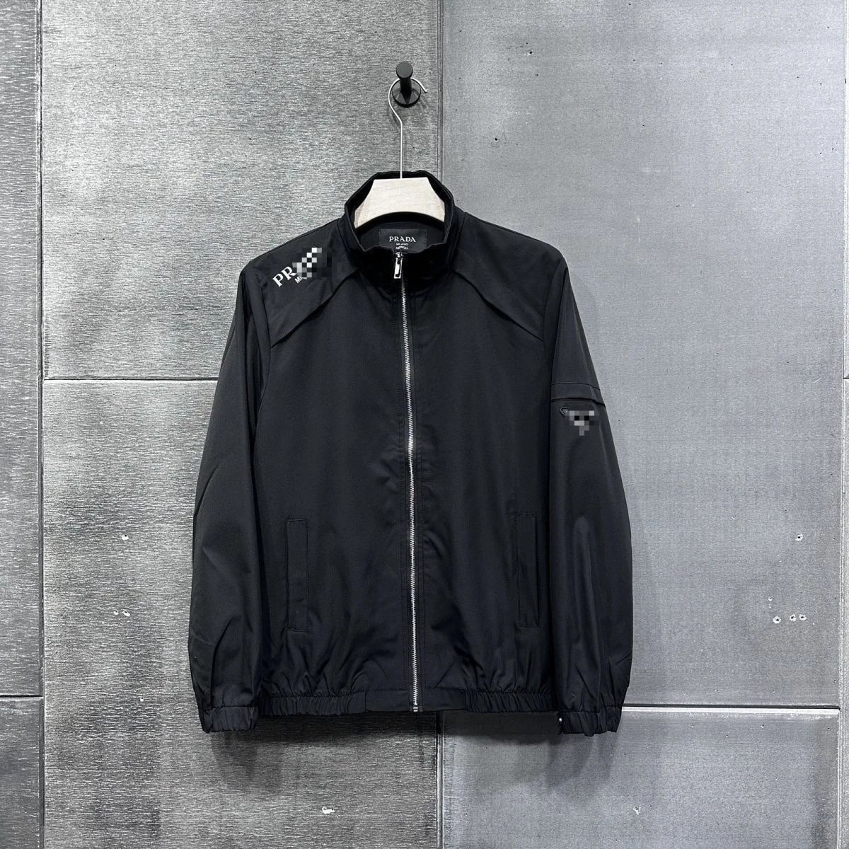 Prada Jackets Hooded Zip Jacket with Triangle Logo — Prada12