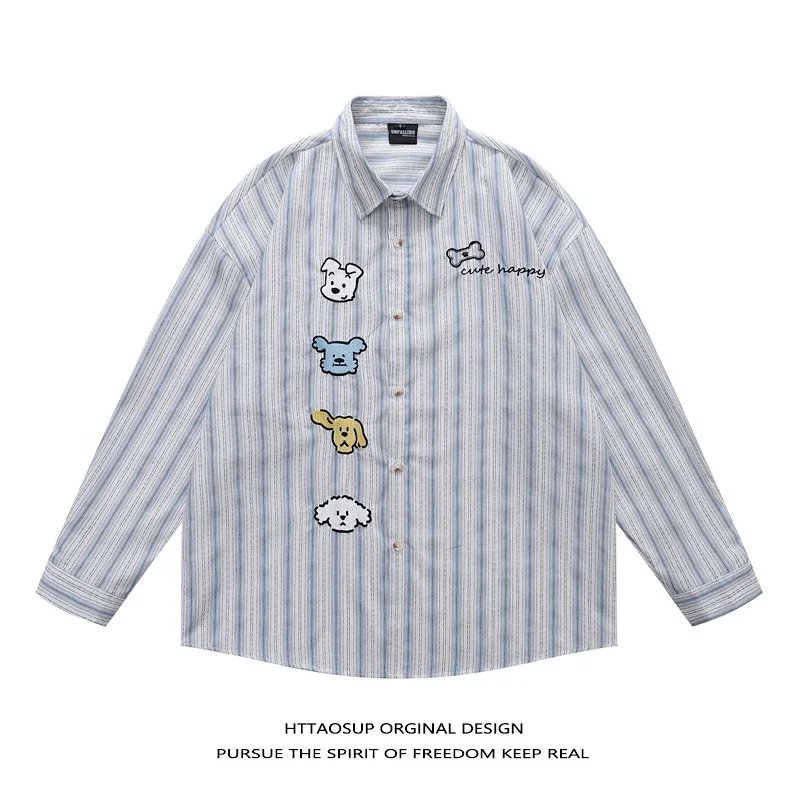 HTTAOSUP Shirts Plaid Long-Sleeve Button-Up Shirt image 8