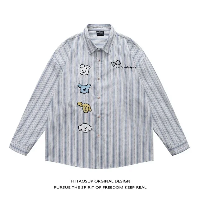HTTAOSUP Shirts Plaid Long-Sleeve Button-Up Shirt product detail image 8