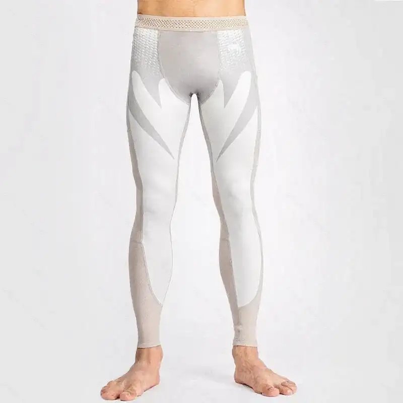 Venum T-Shirts Short-Sleeve UFC Fight Shirt — 30-Gray-yellow tight-fitting trousers