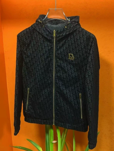 Prada Jackets Hooded Zip Jacket with Triangle Logo — DIOR28