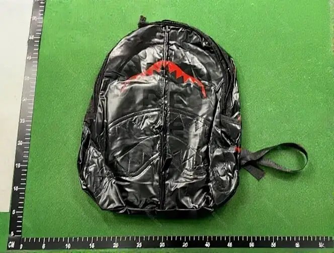 Unbranded Backpacks Shark-mouth graphic checkerboard backpack image 9