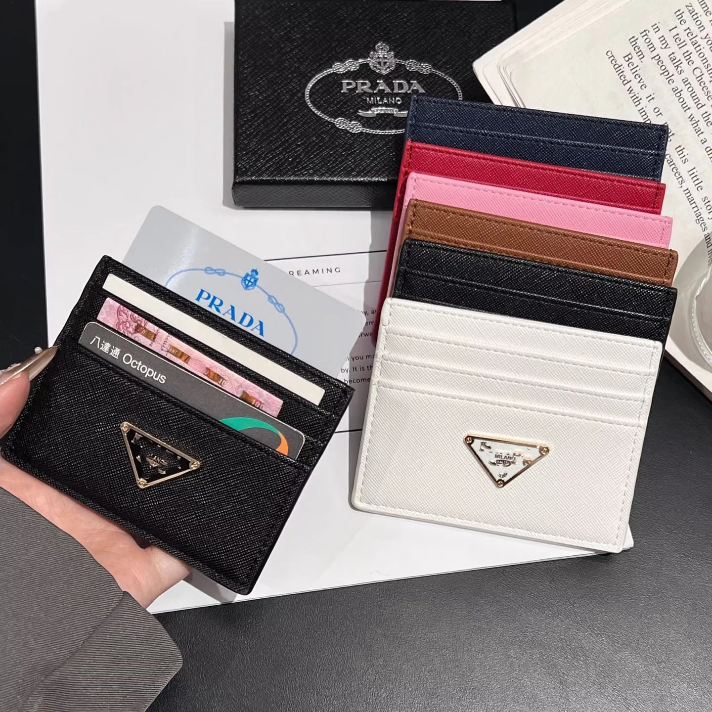 Prada Wallets & Card Holders Triangle Plaque Holder image 3