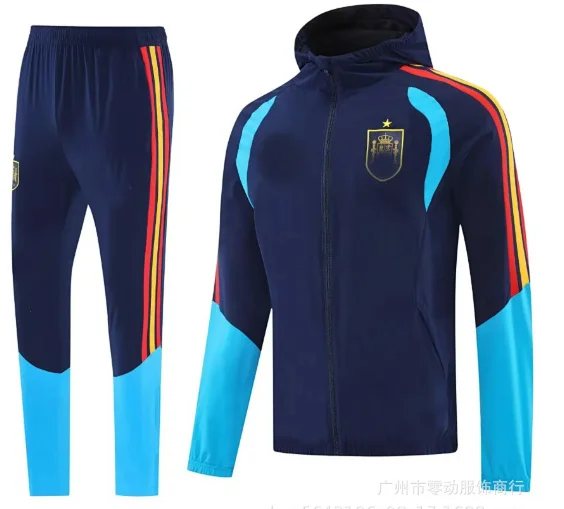 Unbranded Tracksuits Football-Inspired Zip-Up Track Jacket and Pants Set product detail image 13
