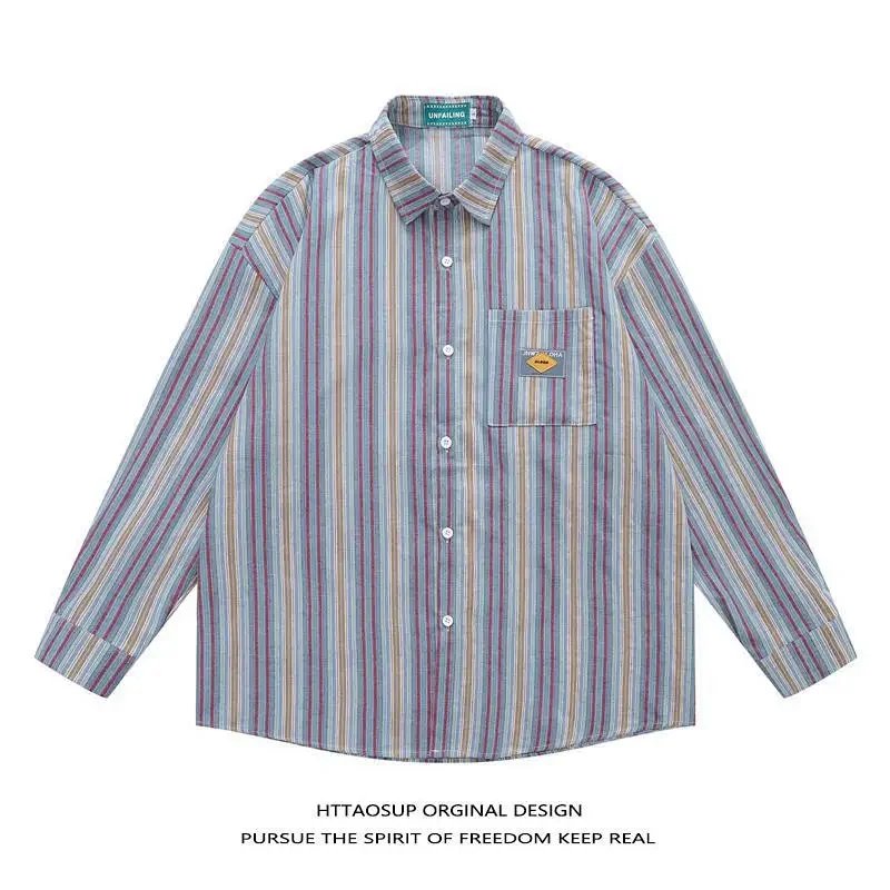 HTTAOSUP Shirts Plaid Long-Sleeve Button-Up Shirt image 9