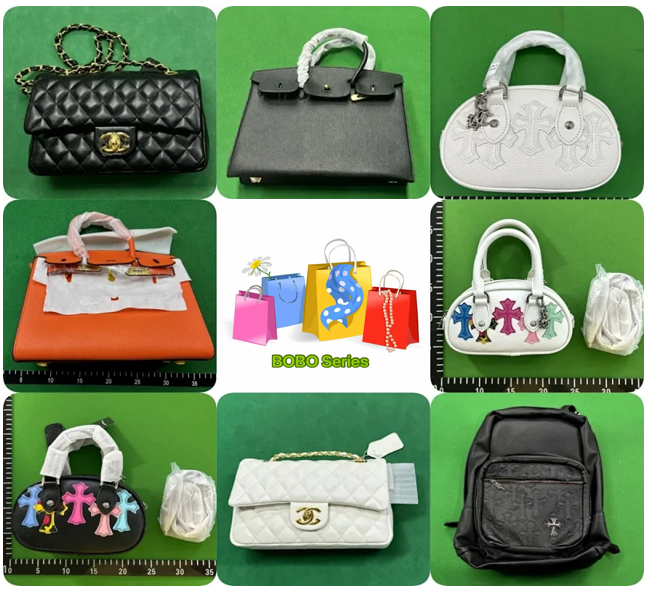 Unbranded Crossbody Bags Bowling bag with multicolour cross appliqués product image