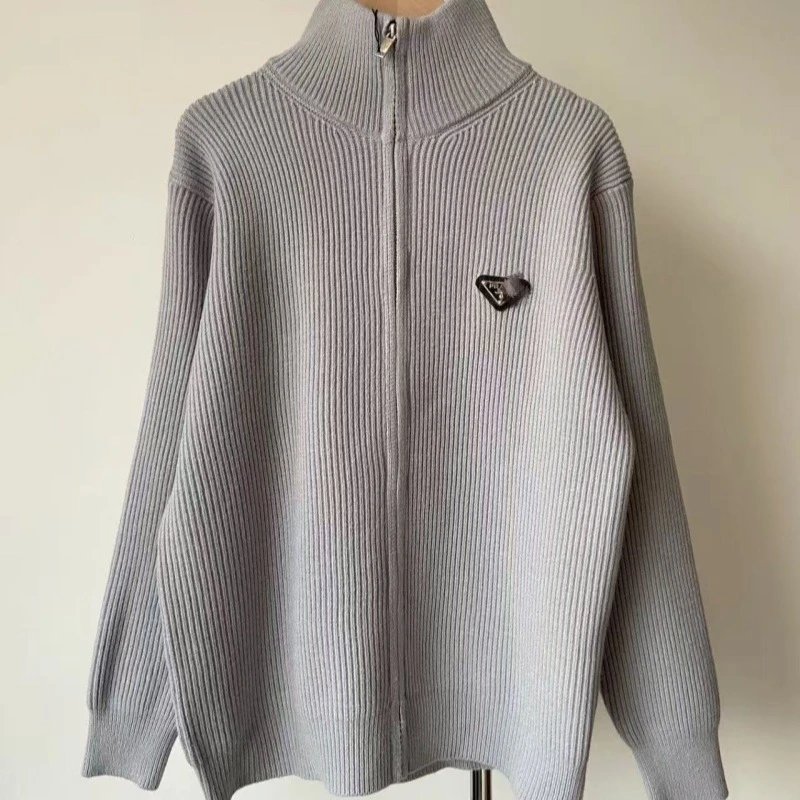 Prada Jackets Hooded Zip Jacket with Triangle Logo — Prada20