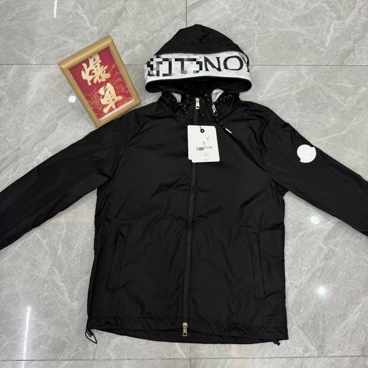 Prada Jackets Hooded Zip Jacket with Triangle Logo — Moncler3