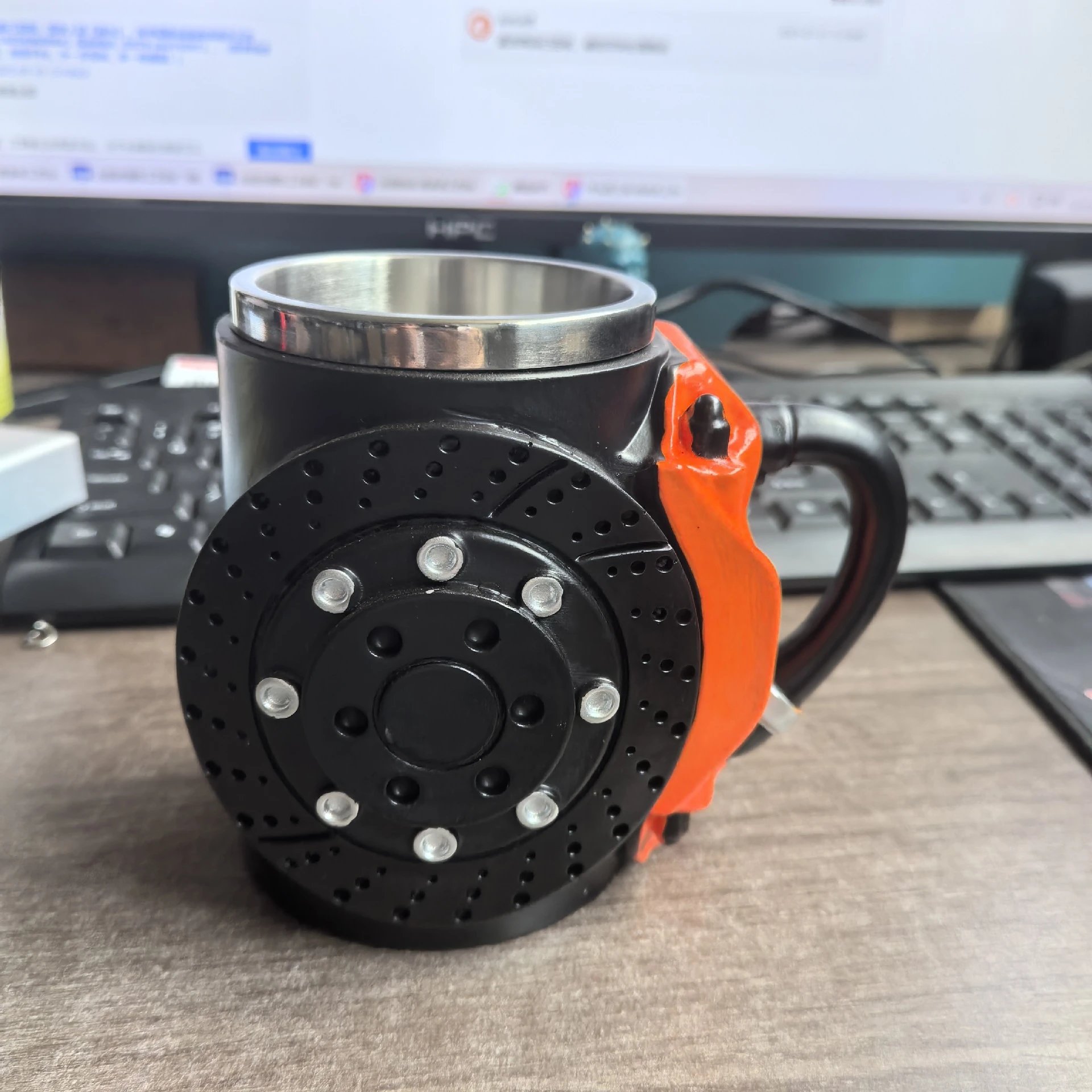 Stanley Uncategorized Quencher H2.0 Tumbler — Brake pad mug orange size 15.2*12.5*10.5