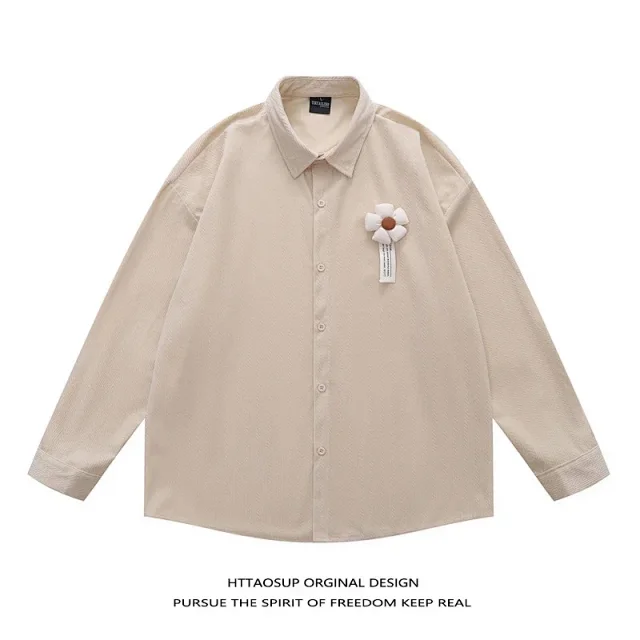 HTTAOSUP Shirts Plaid Long-Sleeve Button-Up Shirt product detail image 12