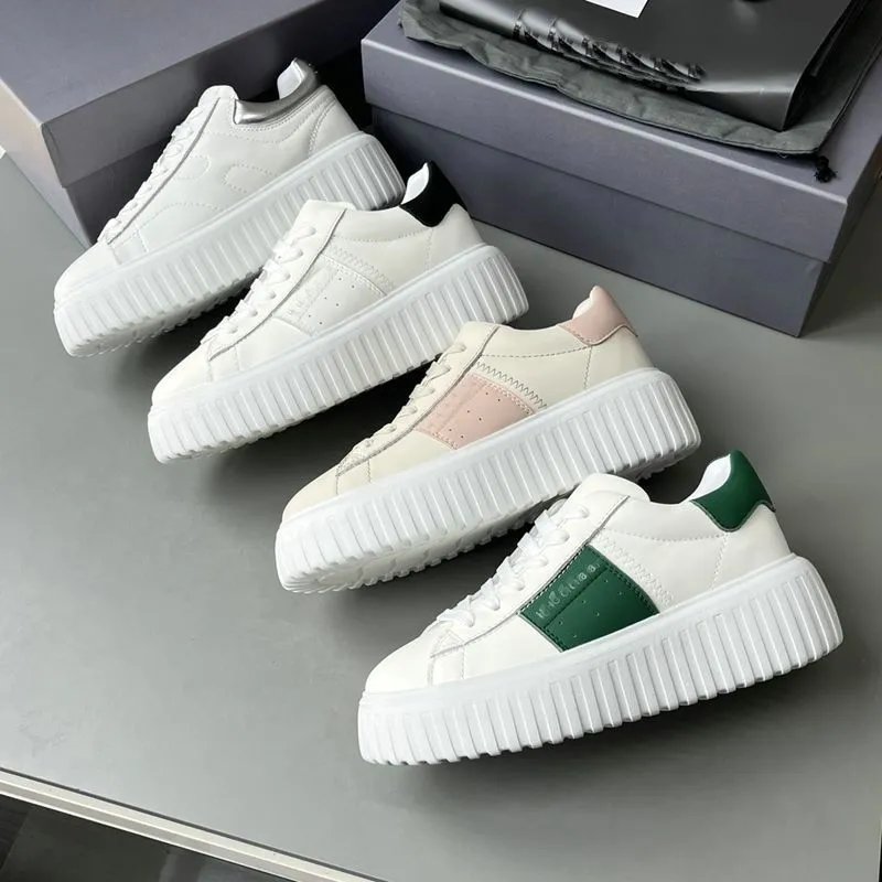 Unbranded Sneakers Lace-Up Platform with Ribbed Sole image 3
