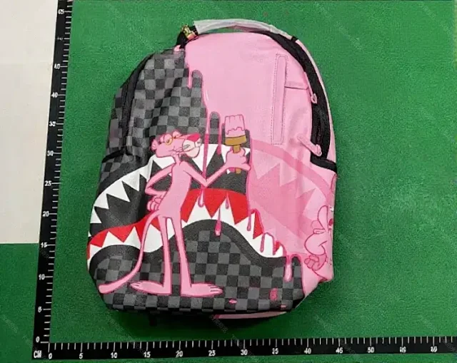 Unbranded Backpacks Shark-mouth graphic checkerboard backpack product detail image 11