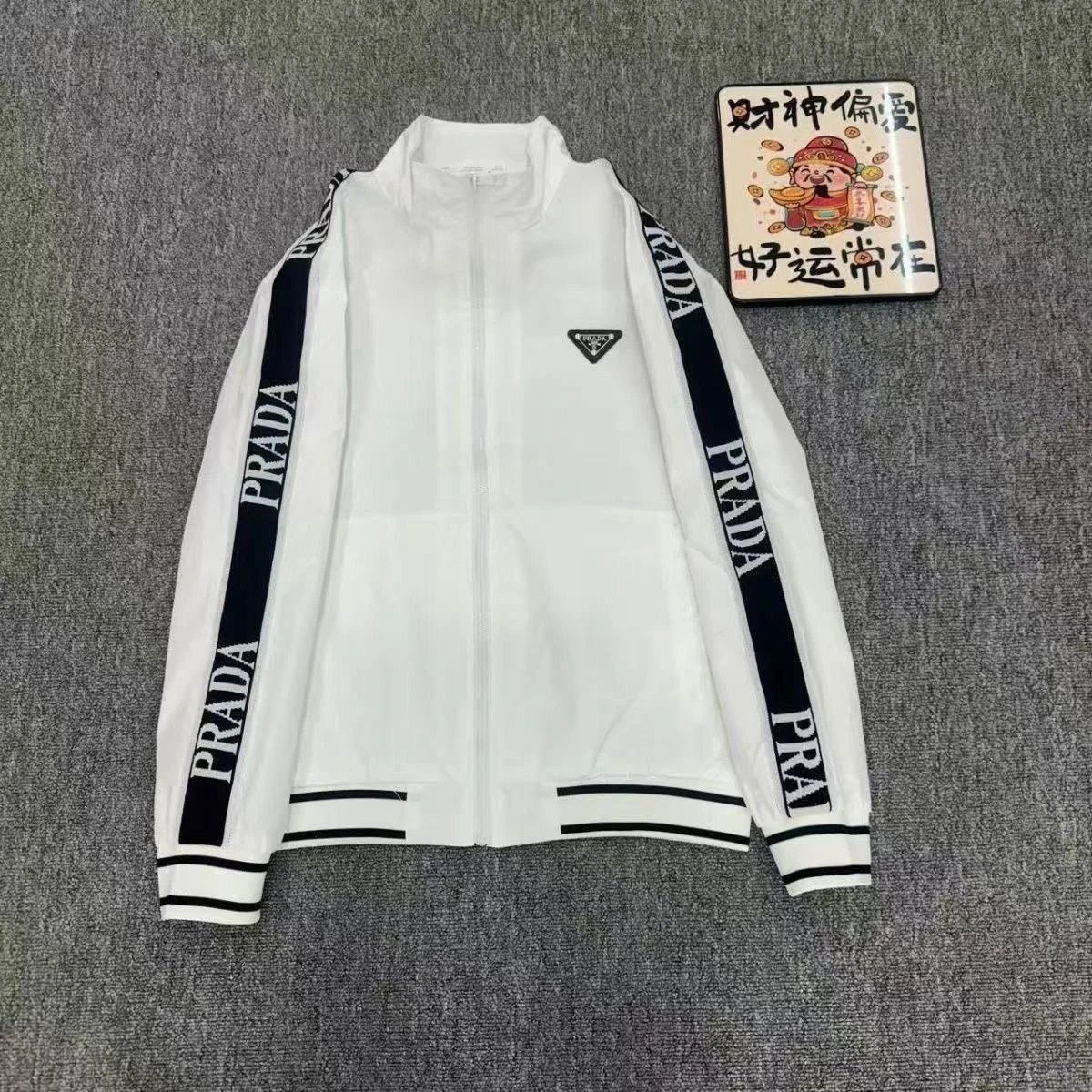Prada Jackets Hooded Zip Jacket with Triangle Logo — Prada7