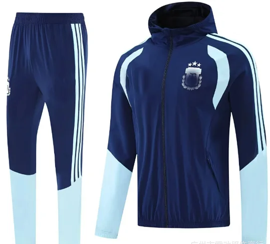 Unbranded Tracksuits Football-Inspired Zip-Up Track Jacket and Pants Set product detail image 12