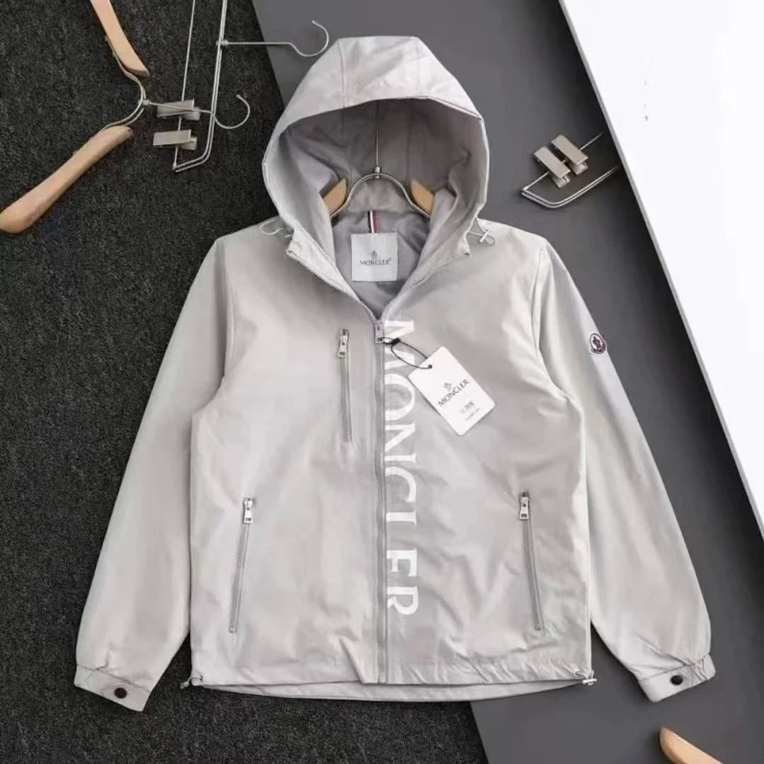 Prada Jackets Hooded Zip Jacket with Triangle Logo — Moncler39