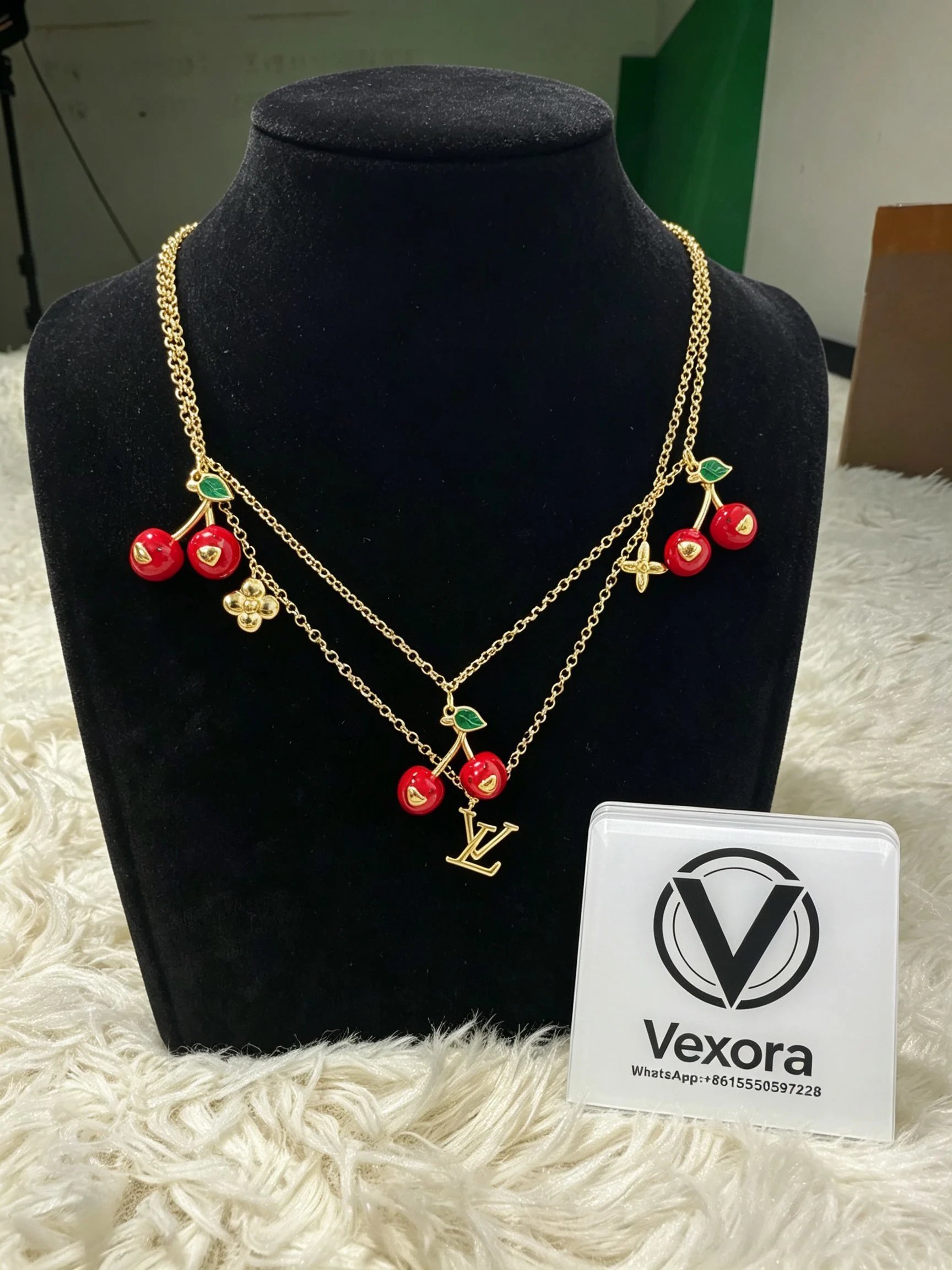 L+V new cherry blossom bracelet necklace