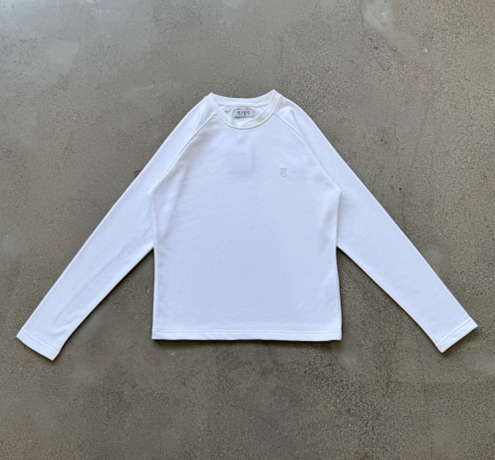 Black Long Sleeve Crewneck Top Minimalist